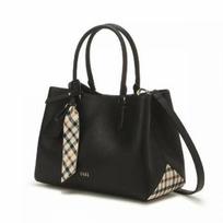 Daks Black Check Pattern Tote Bag Dcba0f122bk Single option