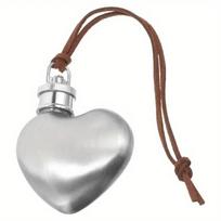 Portable Mini Heart Hip Flask Food Grade Stainless Steel Leakproof Wine Flask Pendant 1 Oz Flagon Gift
