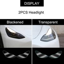 For Tesla Model 3 Y 2017-2023 TPU Blackened Headlight Taillight Foglight Protective Film Modification Black Color Changing Films Model 3 Blackened
