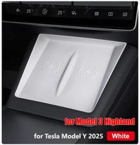 for Tesla Model Y Juniper 2025 Center Console Wireless Charging Pad Mat Screen Rearview Mirror Protector Frame New Model3