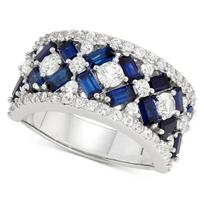 Ladies' Blue and White Zircon Ring with Light Luxury Style, Elegant and High end Personalized Party Ball Matching Zircon Access 6