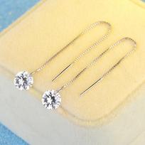 Long Section Of The Flow Thieves 2025 New Fashion Long Section Tassel Crystal Earrings Wholesale Zircon
