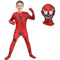 Vaikų Venom kostiumų rinkinys su kauke Superherojų Cosplay Vaidmenų žaidimas Premium Lycra 3D Raudonas 3-4 Metai 110cm EvrikaUnity® 150cm raudona