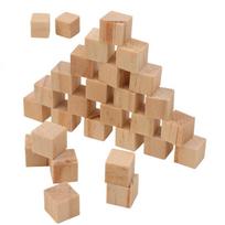 Square Small Wooden Block Model, Solid Wood DIY Handmade Wooden Block Assembly, Children's Baby Puzzle Toy Decor Handcraft Arts