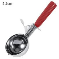 Stainless Steel Fruit Mash Ice Cream Ball Scoop with Plastic Handle Kitchen Tool 5.2cm