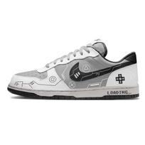 Nike Big Gaming Collection PS5 Abrasion Resistant Slip Resistant Low top Skateboard Shoes Unisex Haze Gray 355152-017(Team2070-) 40