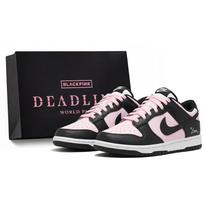 Nike Dunk 'BlackPink' Berry Sweetheart, Shopping Bag Abrasion Resistant Low top Skateboard Shoes Unisex Light Pink DD1503-101(Team210-S-BOX) 35.5