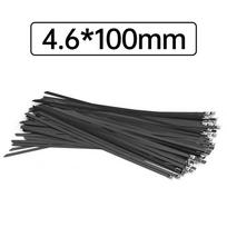 100Pcs 304 Stainless Steel Metal Black Cable Ties Self-Locking High Temperature Resistant Antioxidant 4.6mm Cable Ties