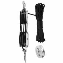Polyethylene Rope Rope Pulley Block Zinc Zinc Zinc Alloy Hook Lifting Pulley Handheld Crane  Cargo Moving 15m juoda