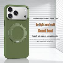 iPhone 17 Pro Max Rotating Magnetic Stand Case - Tech Fabric, Drop-Proof iPhone 17 Pro žalia