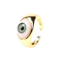 Personalized Demon Eyes Finger Ring Vintage Punk Eyeball Ring Fashion Resin Eyes Ring  Hipster žalia