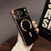 Compatible iPhone 17 Pro Max Case with Lens Protector: Solid Color, Magnetic, Simple, Stylish, Protective. iPhone 17 klasikinė juoda spalva
