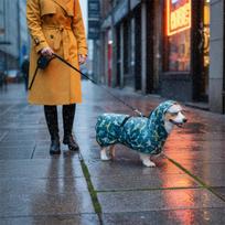 Dog Rain Jacket Poncho Easy to Clean Waterproof Breathable Pet Hooded Cape Raincoat for M