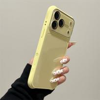 Transformable iPhone 17 Pro Max Case: Large Window, Drop-Proof Corners, Fits iPhone 15/16. iPhone 16 geltona