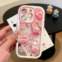 3D Cute Kirby Cartoon Phone Case for iPhone 13/15/16/17 Pro/Pro Max - Hot Selling iPhone 15