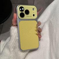 Genuine Leather Texture Case for iPhone 16/15/14 - Drop-Proof and Compatible with Apple 17 Pro Max iPhone 17
