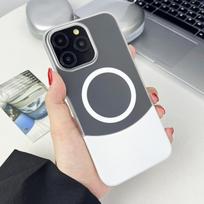 iPhone 17 Pro Max Frosted Magnetic Case with Creative Top-Bottom Insert & Two-Color Buckle, Compatible with Apple 16 & 13 iPhone 12 Pro