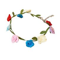 Collarbone Choker Satin Cloth Flower Choker Dopamine Style Summer Clavicle Chain  Vacation Seaside įvairiaspalvis