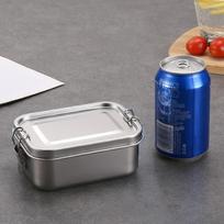 Portable Stainless Steel Bento Box Square Leakproof Lunch Container Large Capacity with Lid Food Storage Container Outdoor