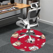 1PC Chiikawa Office Round Area Rug Suitable For Office, Under Office Chairs Bedroom Living Room Home Decor, Available in Various SizesT101 80cm by 80cm