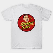 Men Black Print T-shirt Dapper Dan No-Cut Transfer Paper Print Cotton Tshirt S juoda