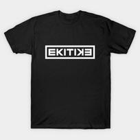 Men Black Print T-shirt Ekitike No-Cut Transfer Paper Print Cotton Tshirt S juoda