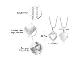 Chic Locket Heart Pendant Necklace for Women,Stainless Steel Openable Shell Pendants,Photo Frame Necklace,Fashion Jewelry Gift