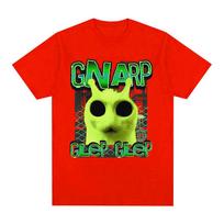 Gnarp Silly Alien Cat Meme Brainrot T Shirts Gen Z Stupid Funny Unisex Women Clothing Fashion Oversized Cotton T-Shirt Streetwear S