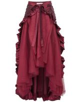 Plus Size Women's Steampunk Gothic Victorian Dress with Ruffle Skirt 2XL