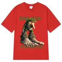 Brr Brr Patapim T Shirt Funny Italian Brainrot Meme Graphic Tshirt Unisex Women Summer 100 Cotton Cozy Soft ONeck Tshirts Tops S