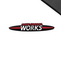 JCW Juodas Emblema Automobilio Stilius 3D Lipdukas Metalinė Priekinės Variklio Dangčio Grotelių Ženklelis MINI Cooper S R55 R56 F54 F56 F55 F60 Kėbulo Apdaila 87x15mm
