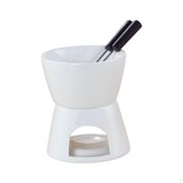 Chocolate Fondue Pot Butter Warmer Cookware Ceramic Tea Light Porcelain Melting for