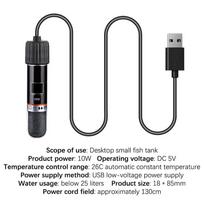USB Mini Akvariumo Šildytuvas Mažam Akvariumui 26°C Pastovios Temperatūros Akvariumo Šildytuvas Panardinamas Termostatinis Šildytuvas 10W one size