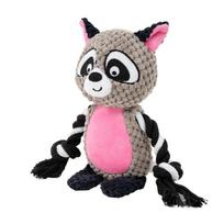 Cross-Border Pet Plush Squeaky Toy Set: Fox, Frog, Pig - Interactive Tug-of-War Cotton Rope
