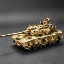 ZTZ100 Extra-Large Tank Building Block Scale Model: Tracked Off-Road Tank, Learning Educational Toy for Boys  Girls, Desert Camouflage Finish NO BOX