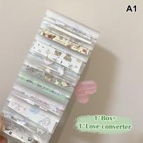 Cartoon Nail Transfer Paper Organizer Portable Storage Box Display Stand for Nail Art Stickers Home Salon Equipment