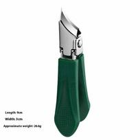 1*Ultra-sharp Angled Nail Clipper Stainless Steel Fingernail And Toenail Clipper Cutters Anti-Splash Cuticle Remover Fingernail žalia