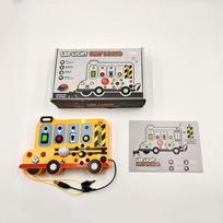 Car With Lights Switches LED Switch Toy Realistic Engine Sounds Hand-brain Coordination Training School Bus Busy Board