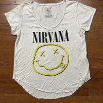 Trunk LTD Nirvana T Shirt Womens M V Neck Short Sleeve Band Rock Kurt Cobain S