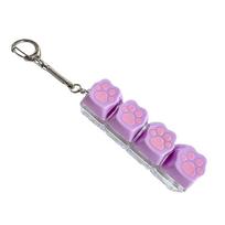 Cat Claw Fingertip Decompression Toy Kawaii Button Keycap Keychain Mobile Phone Backpack Pendant For Adult Gift Presents Stress Relief