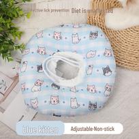 Cartoon Cat Anti-Scratch & Anti-Lick Pet Headgear Collar XS mėlynos katės spalva