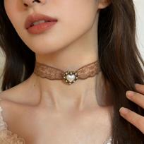 Fashion Sexy Lace Necklace For Women Girls Vintage Lace Collarbone Chain Necklace Neck Jewelry Accessories