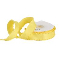 9M/Roll Lotus Leaf Shape Ruffled Ribbon 25MM Width Satin Ribbon Falbala Ruffled Ribbon  DIY Crafts geltona