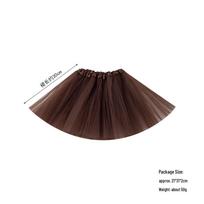 Children's Three-Layer Puffy Dance Tutu Skirt with Elastic Waist