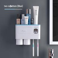Wall-Mounted Automatic Toothpaste Dispenser and Toothbrush Holder Set - No Drill Needed
