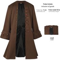 Vyriškas Steampunk Pirato Švarkas - Viduramžių Helovino Kostiumas XL black