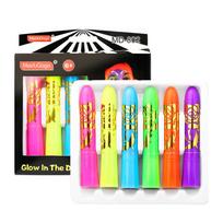 12-Color Glow Face & Body Painting Crayons - Twist-Up, No-Mess for Halloween & Stage Makeup