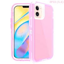 iPhone 14/5/7 Pro Max Transparent Robot S24 Ultra 3-in-1 Drop-Proof Case iPhone X/XS skaidri rausva spalva