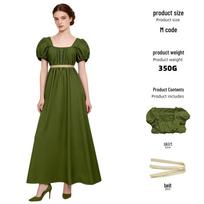 Bridgerton Regensy stiliaus su pūstomis rankovėmis suknelė arbatos vakarėliui Adult 2XL pink