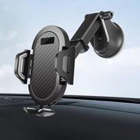 1 vnt. Automobilio oro kondicionieriaus tendencijų laikiklis Teleskopinis strypas Siurbtuko tipo Automobilio navigacijos Mobiliojo telefono laikiklis juoda